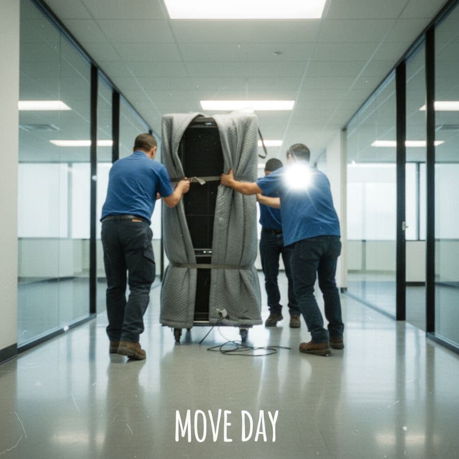 Renwick deep-clean crew performing baseboard detail during 8-hour service