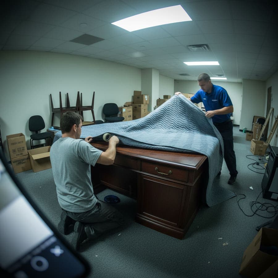 Window track and blind detail work during deep clean